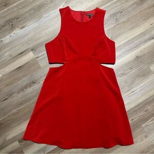 Express Vibrant Red Cutout Mini Dress Valentines Day